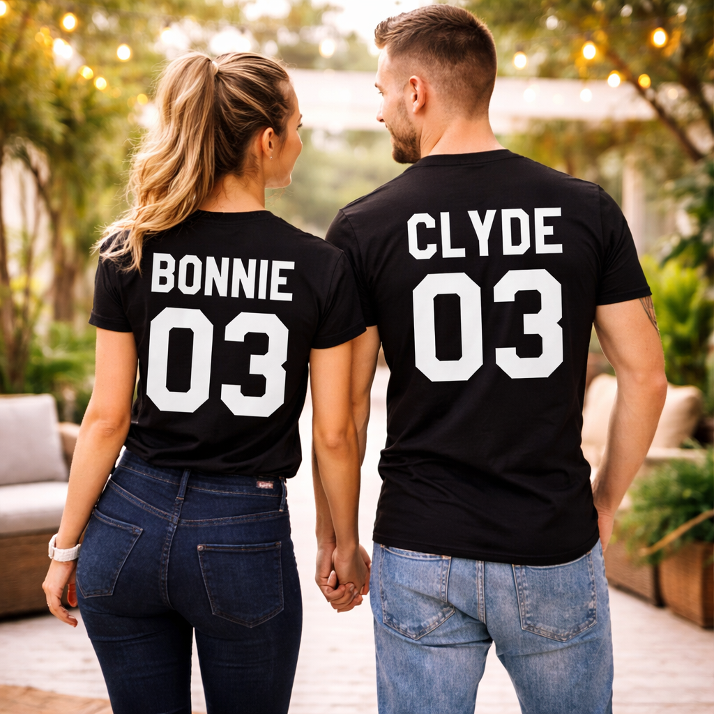 Bonnie and clyde t shirts for couples