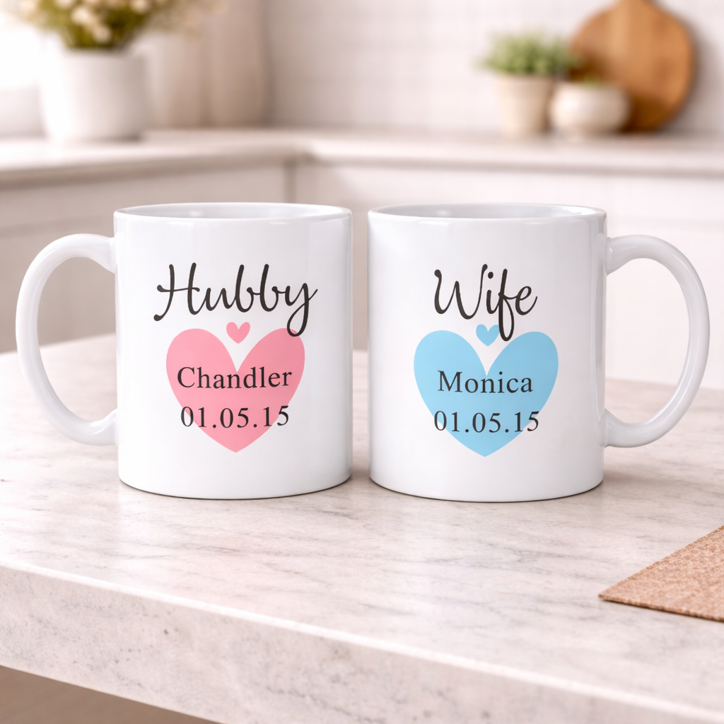 Hubby and Wife Mugs