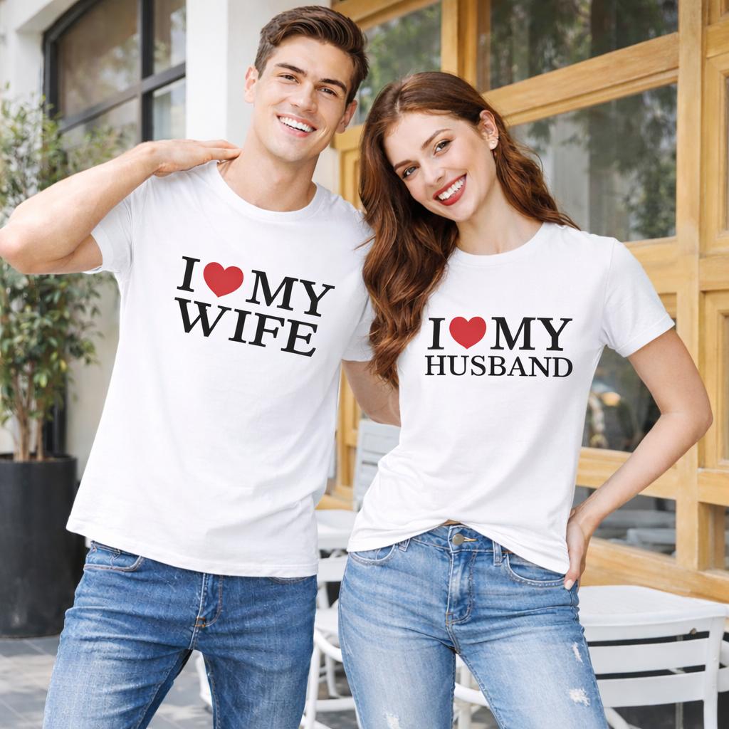 I love my husband and wife shirts