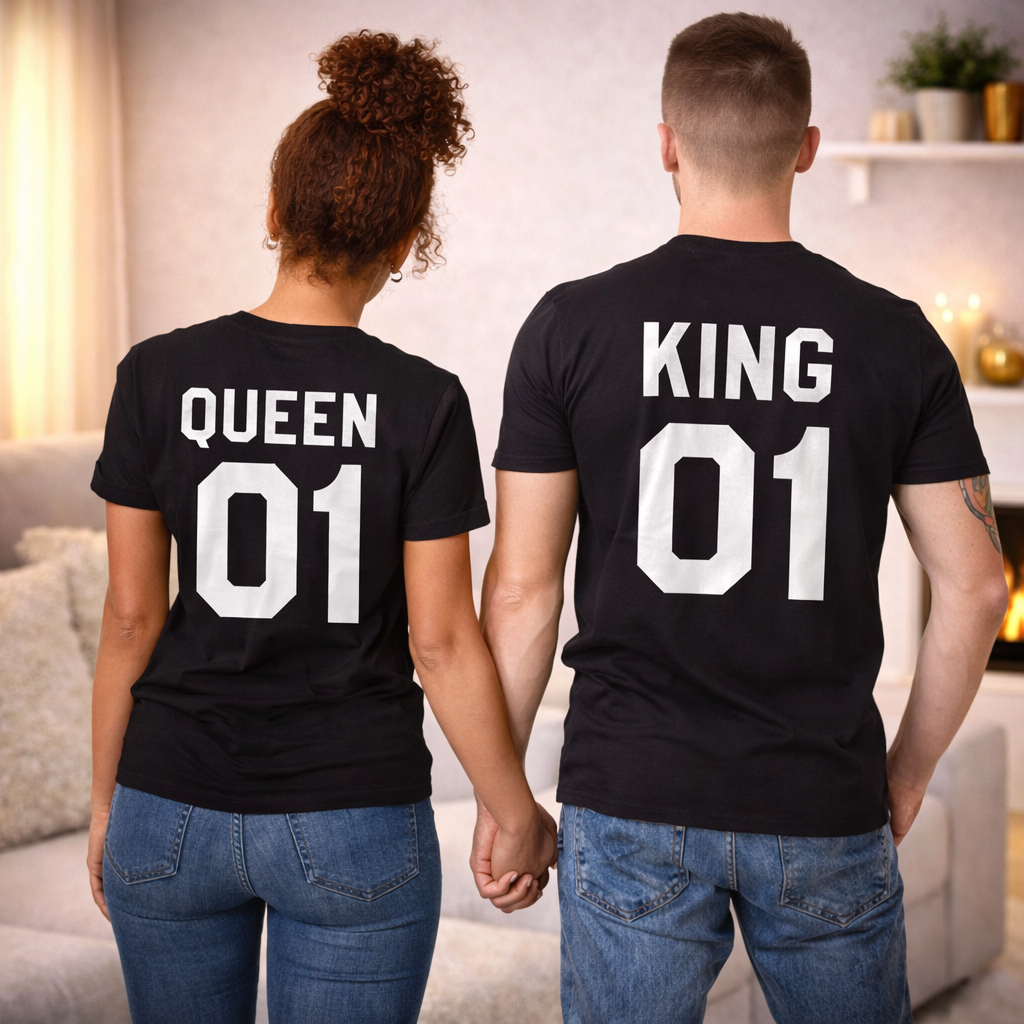 King and queen couple t shirts