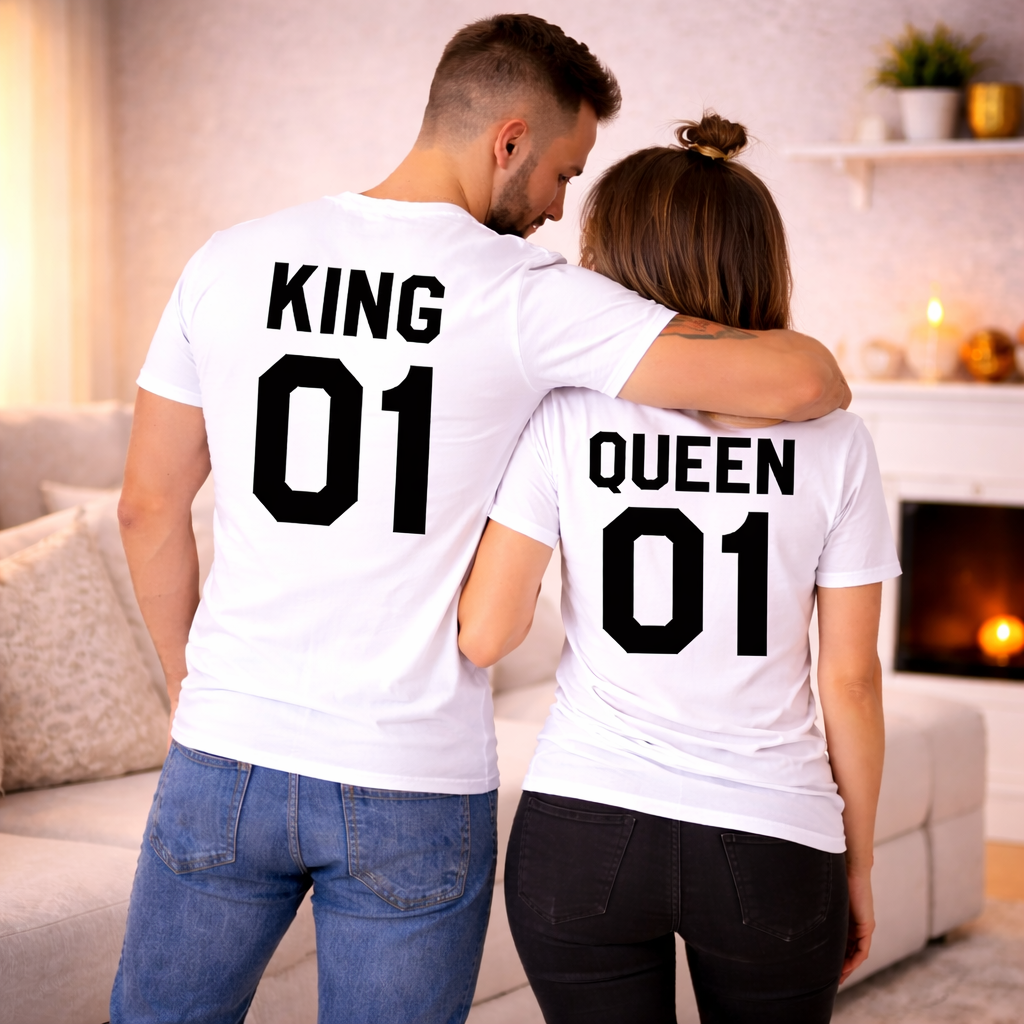King and queen couple t shirts