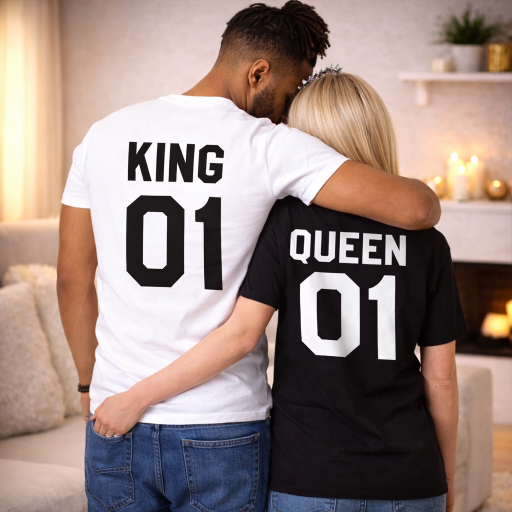 King and queen couple t shirts