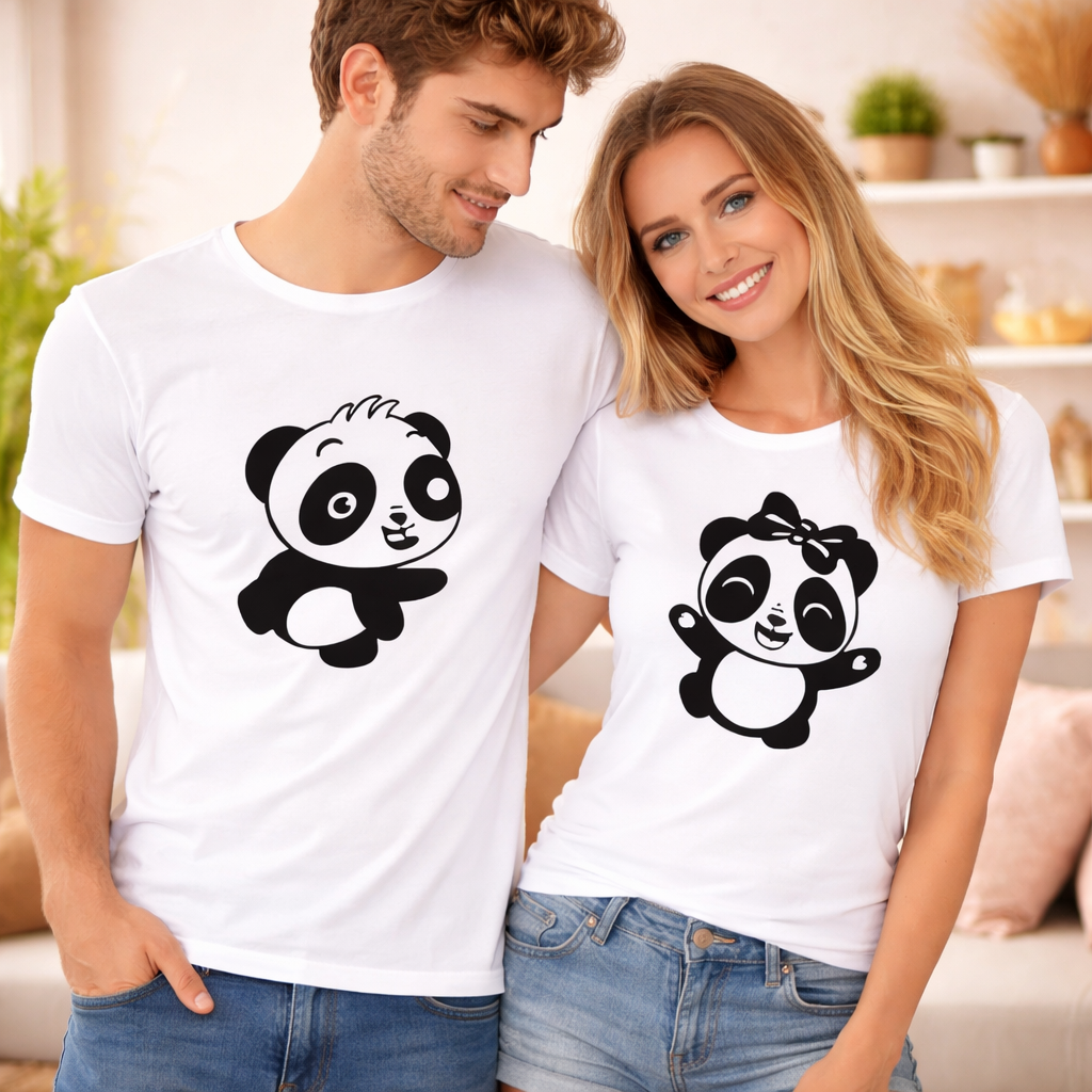 Panda couple shirt