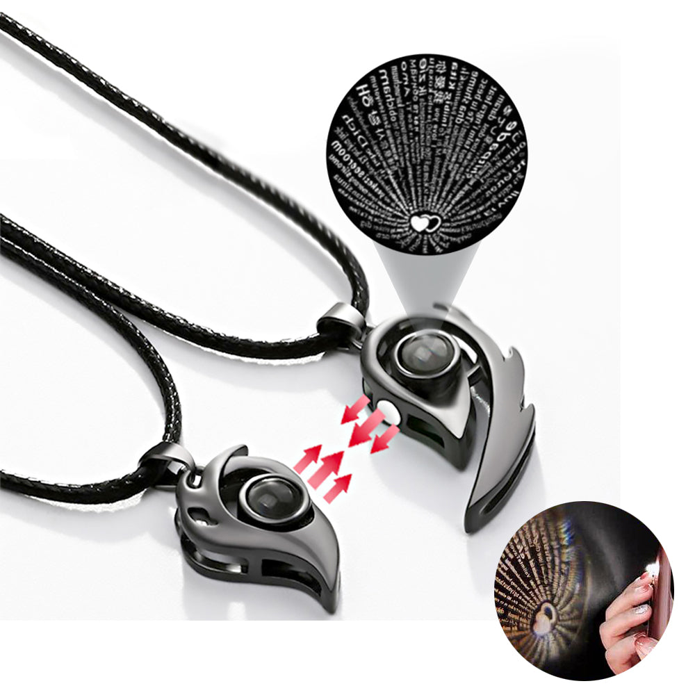 100 Languages Couple Necklace