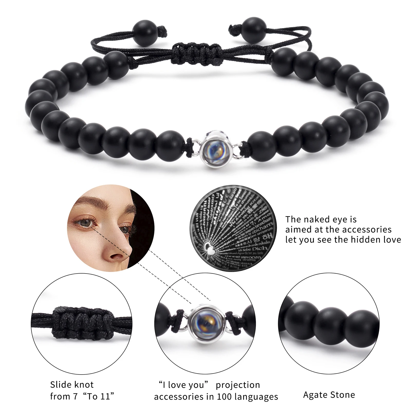 100 Languages I Love You Bracelet