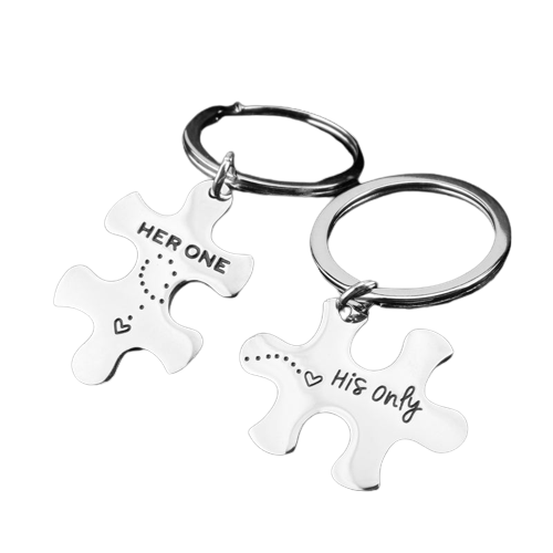 Her One His Only Keychain