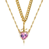 Heart and Sword Couple Necklace