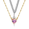 Heart and Sword Couple Necklace