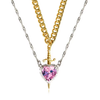 Heart and Sword Couple Necklace