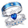 Blue wedding rings