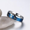 Blue wedding rings