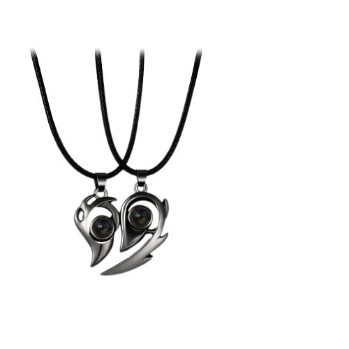 100 Languages Couple Necklace