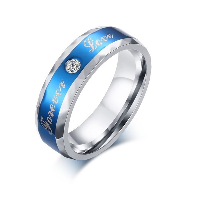 Blue wedding rings