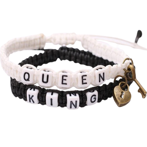 Couple bracelets king and queen