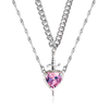 Heart and Sword Couple Necklace