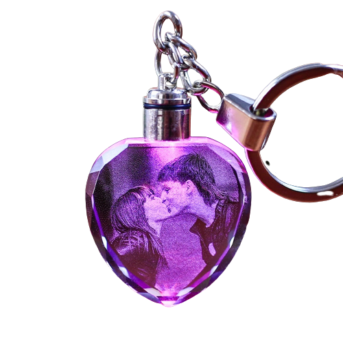 Led Key Chain Cute Led Keychain with Photo | My Couple Goal