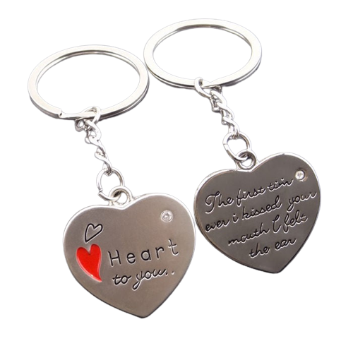 Heart to You Couple Keychain