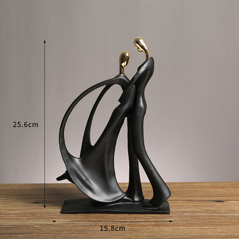 Abstract dancing couple statue