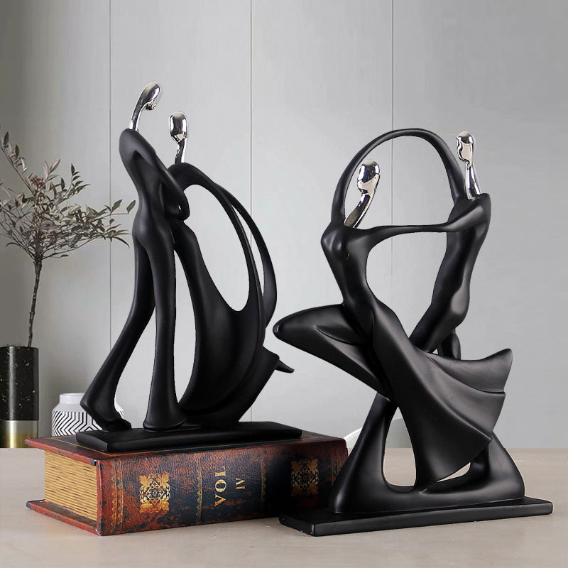 Abstract dancing couple statue