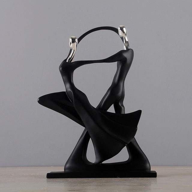 Abstract dancing couple statue