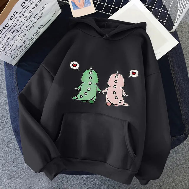 Adorable Dino Hoodies for Couples