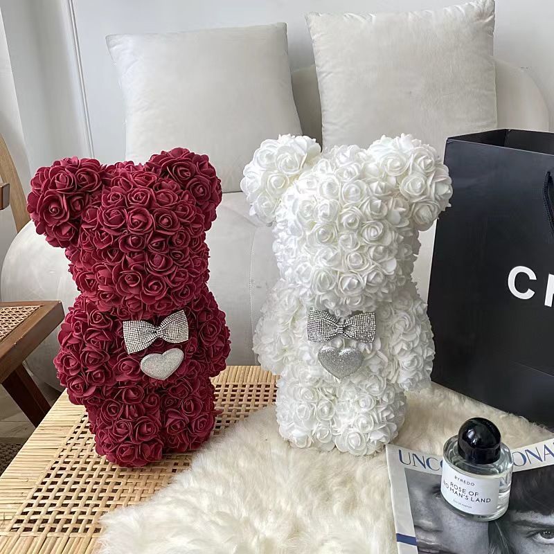 Artificial rose bear | My Couple Goal Artificial rose bear | My Couple Goal