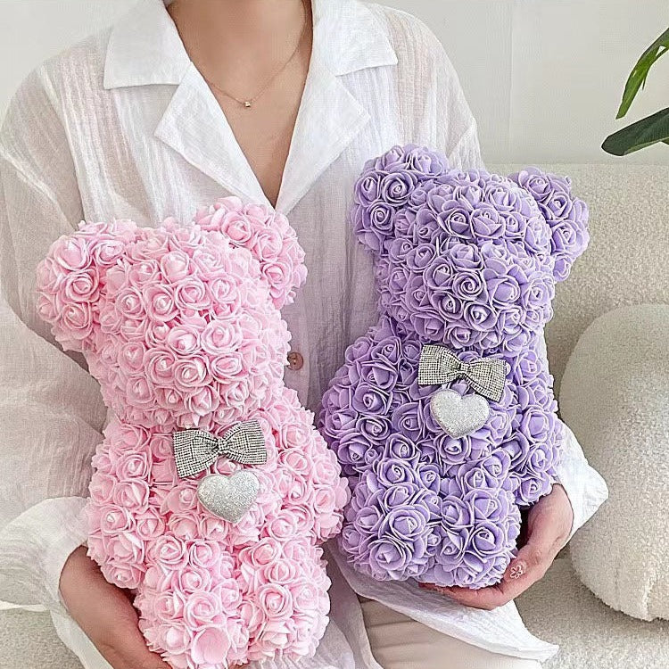 Artificial rose bear | My Couple Goal Artificial rose bear | My Couple Goal