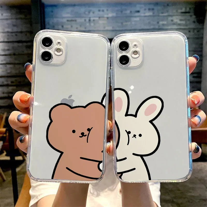 Bear Rabbit Phone Case for Couples