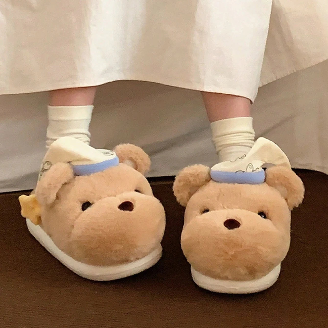 Bear fur Slippers
