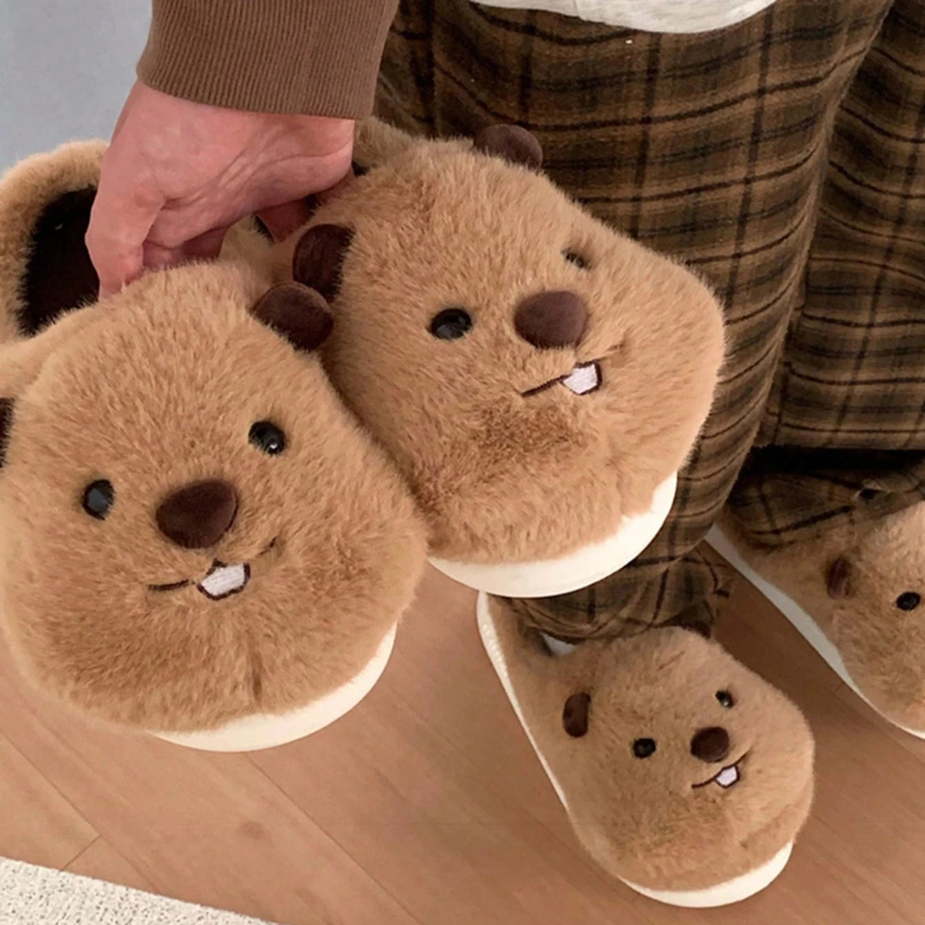 Beaver Slippers for Couples