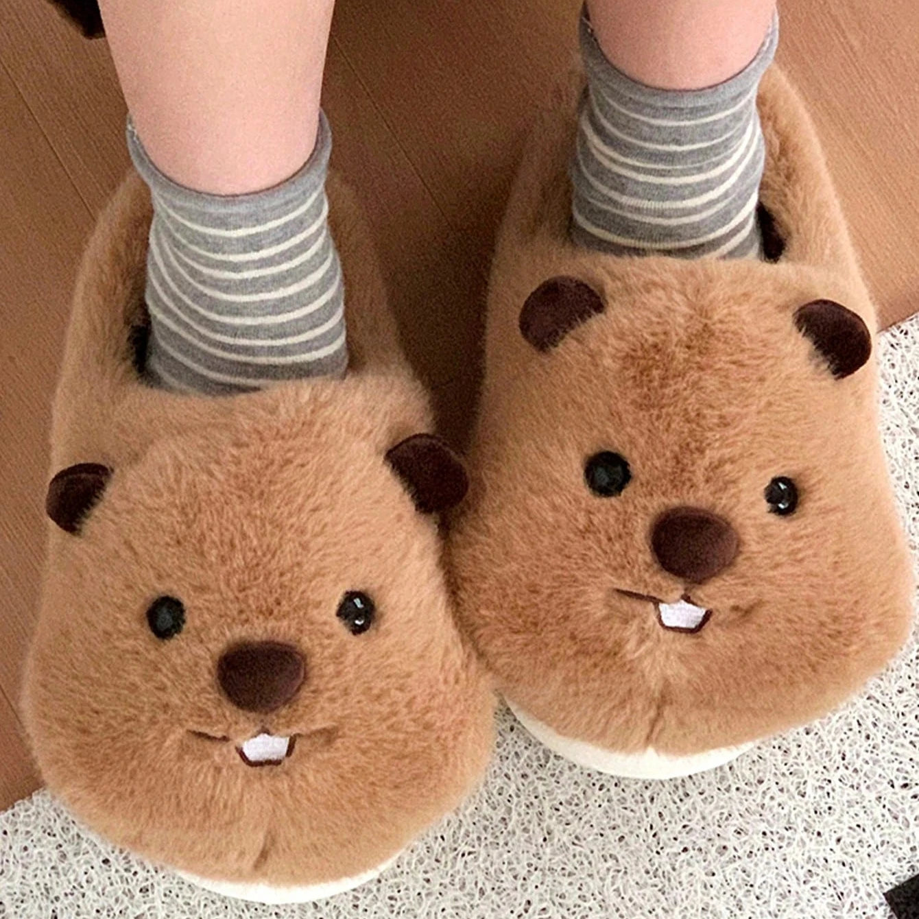 Beaver Slippers for Couples