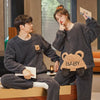 Black Bear Fleece Pajamas Couple