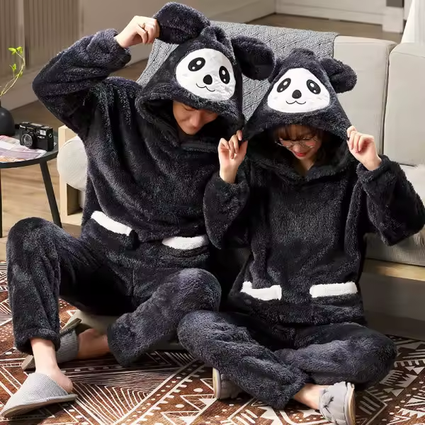 Black Bear Onesie Couple