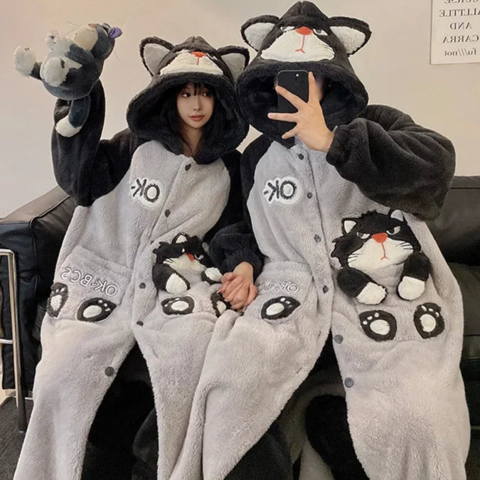 Black Cat Couple Onesies