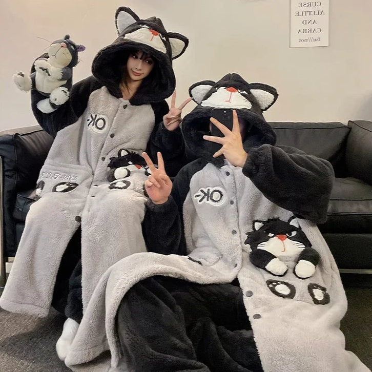 Black Cat Couple Onesies