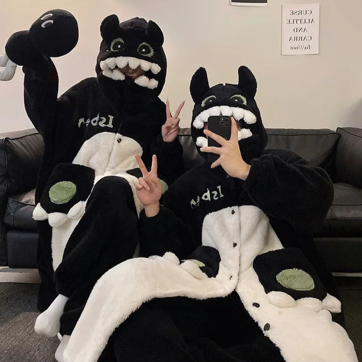 Black Dragon Couple Onesies