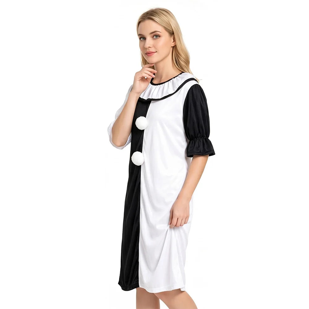 Black White Clown Couple Halloween Costume