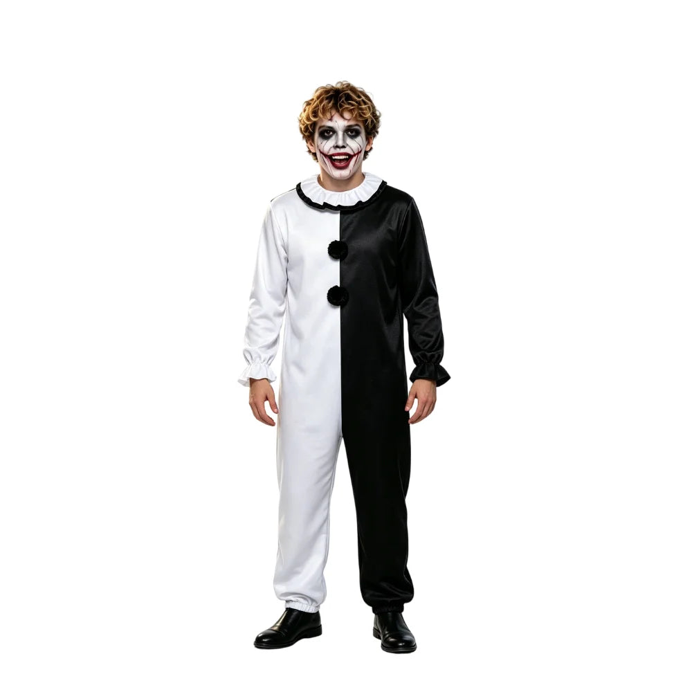 Black White Clown Couple Halloween Costume