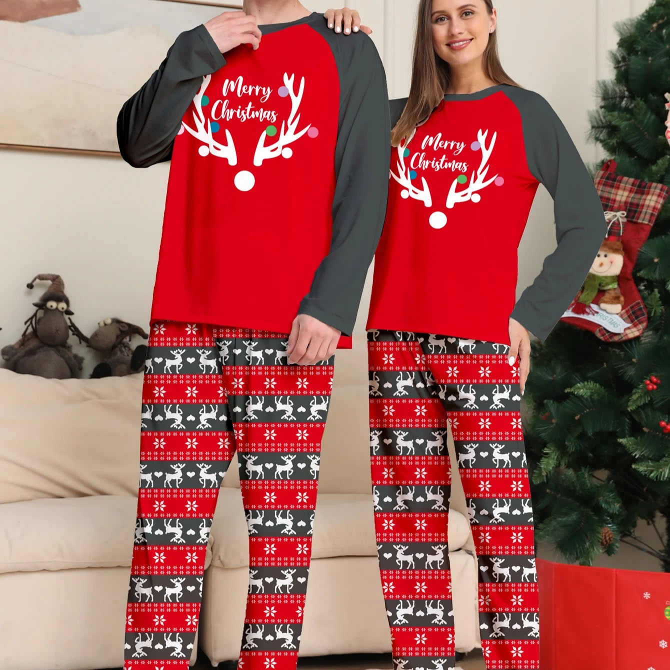 Black and Red Christmas Pajamas