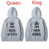 Black and White King Queen Hoodies