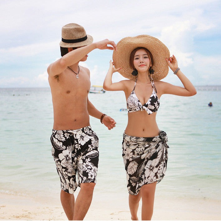 Couples Swimwear His And Hers Swimwear Matching Swim Trunks His