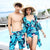 Blue Couples matching swimwear