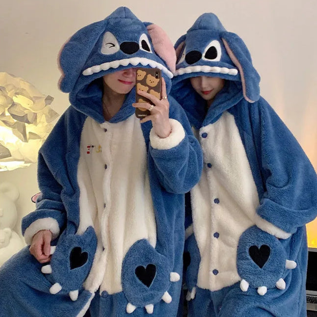 Blue Monster Couple Onesies