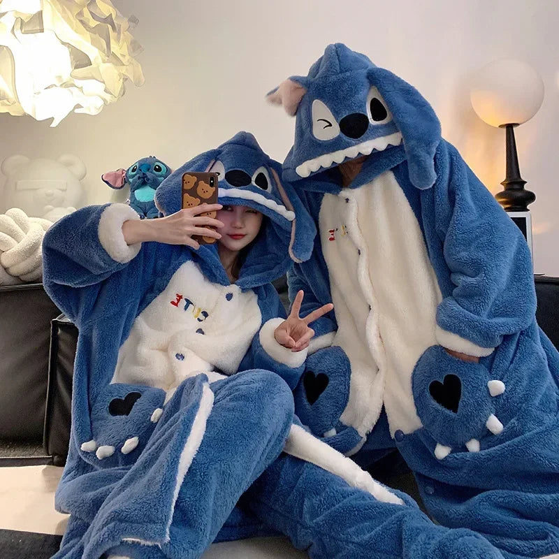 Blue Monster Couple Onesies