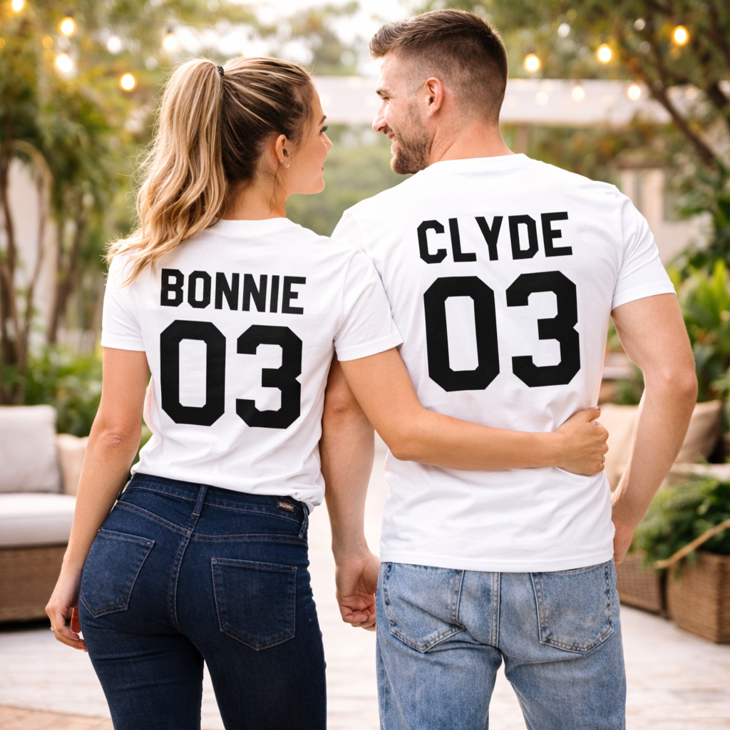 Bonnie and clyde t shirts for couples