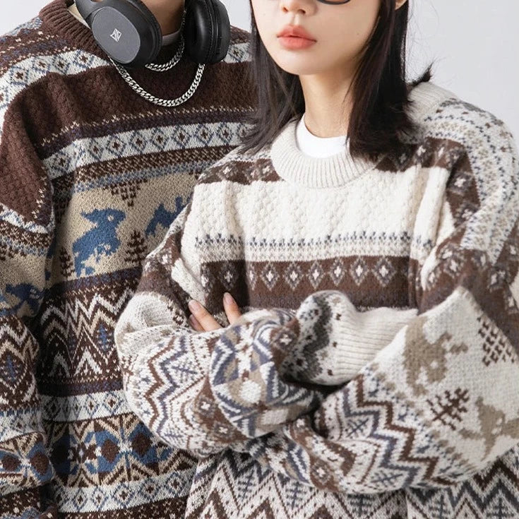 Brown Couple Christmas Sweatshirts