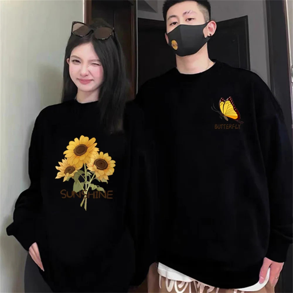 Butterfly Matching Sweatshirts for Couples