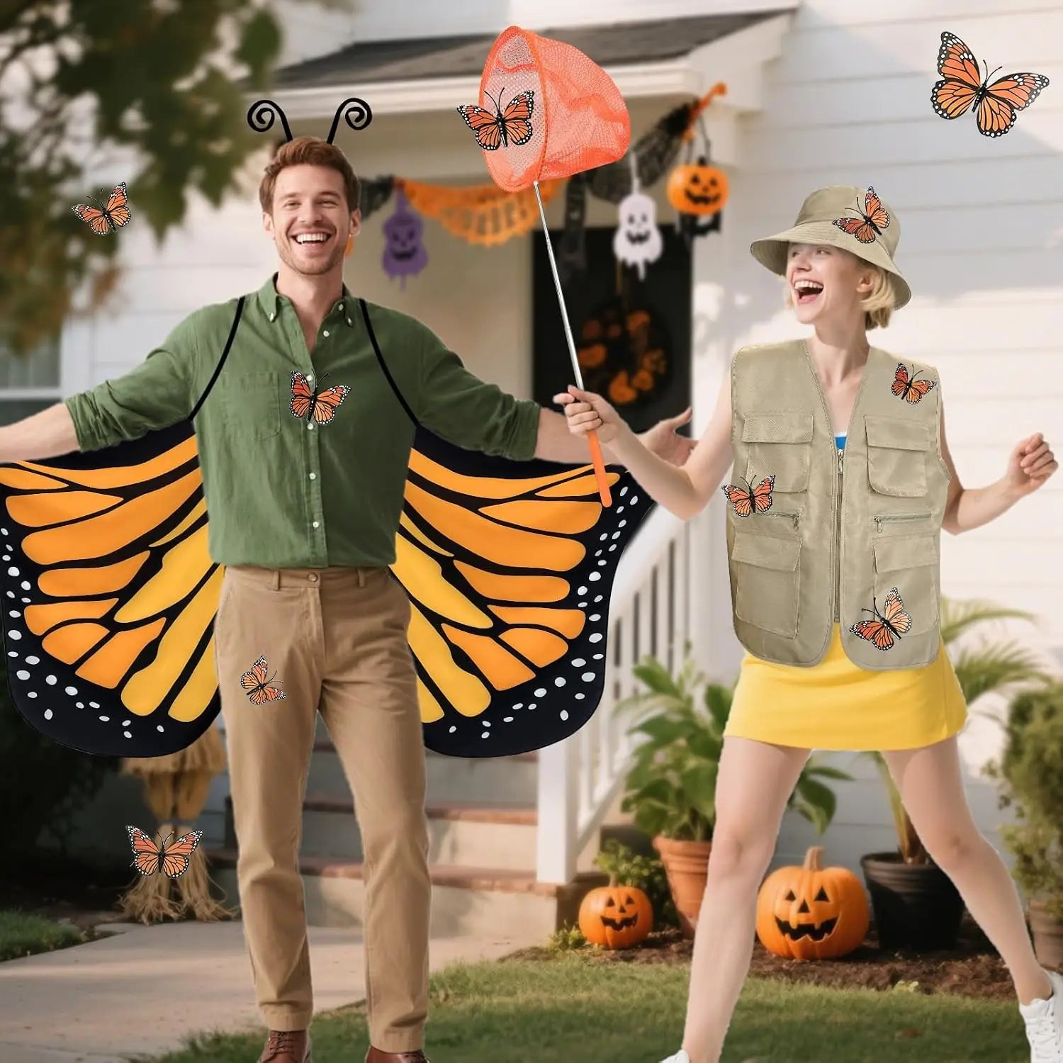 Butterfly Catcher Couple Costume