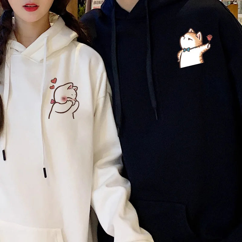 Korean 2025 couple hoodies