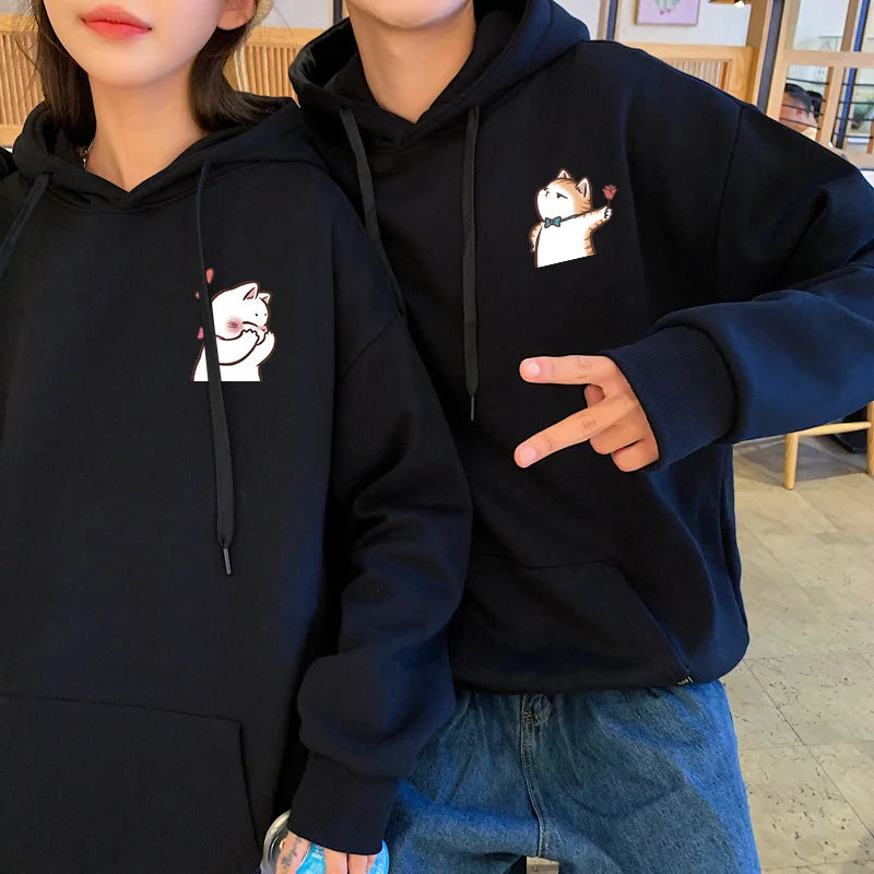 Cat Cute Couple Hoodies